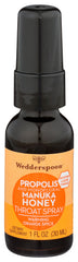 Wedderspoon - Propolis Manuka Honey Throat Spray, Orange Spice, 1 Oz