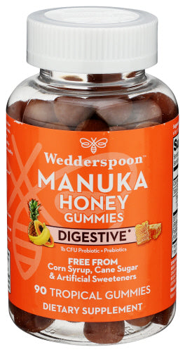 Wedderspoon - Manuka Digestive Gummies, Tropical - 90 Count