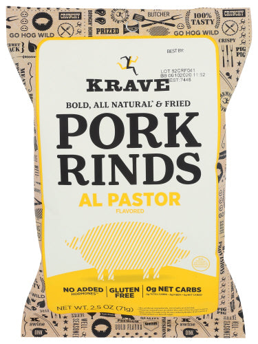 Krave - Pork Rinds Al Pastor, 2.5 Oz | Pack of 6