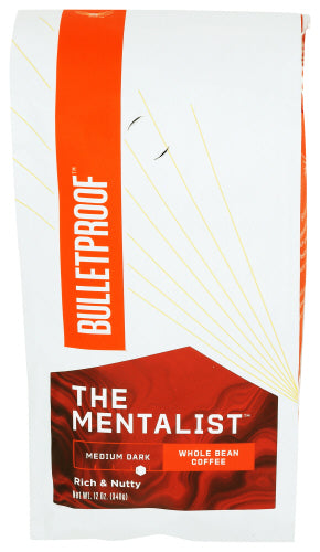 Bulletproof - The Mentalist Ground Coffee, Medium Dark Whole Bean, 12 Oz | Pack of 6