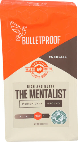 Bulletproof - The Mentalist Ground Coffee, Medium Dark Ground, 12 Oz | Pack of 6