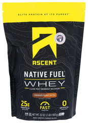 ASCENT - Chocolate Peanut Butter Whey Protein Powder, 2 Lbs