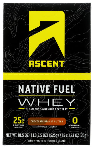 ASCENT - Whey Protein Chocolate Peanut Butter 15Pk, 6 oz