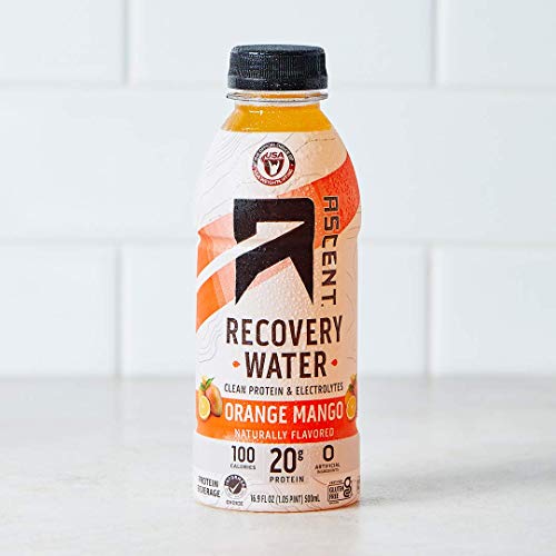 Ascent - Protein Recovery Water Orange Mango, 16.9 Oz | Pack of 12