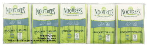 NooTrees - Bamboo Pulp Pocket Tissue, 10 Packs | Pack of 40