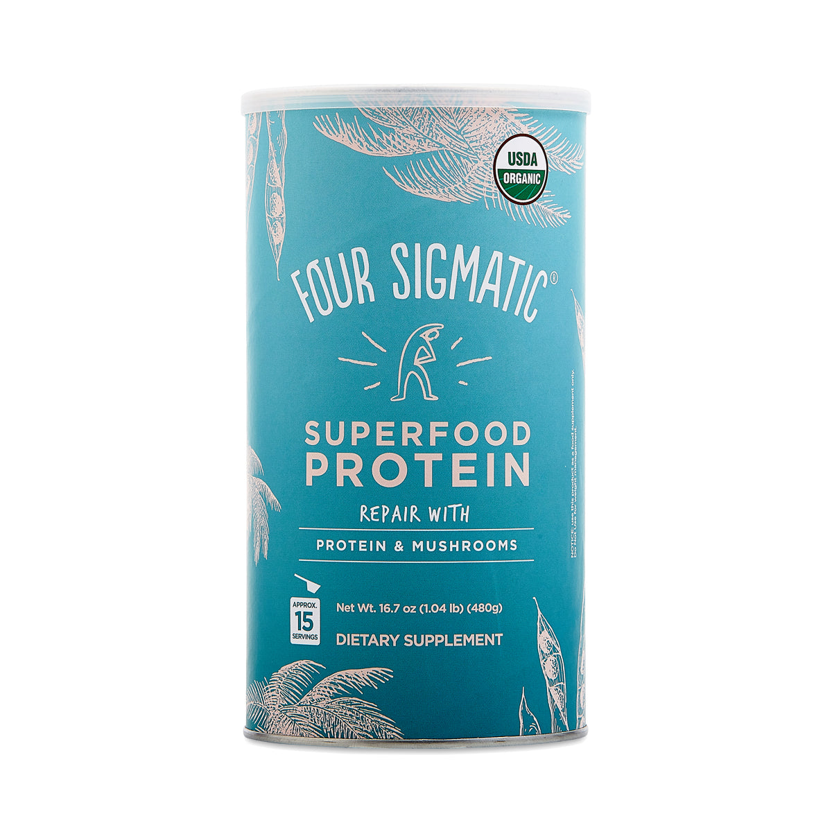 Four Sigmatic -  Superfood Protein Organic Chaga Mushroom & Ashwagandha, 16.9 oz