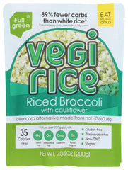 Full Green - Riced Broccoli & Cauliflower , 7.05 Oz | Pack of 6