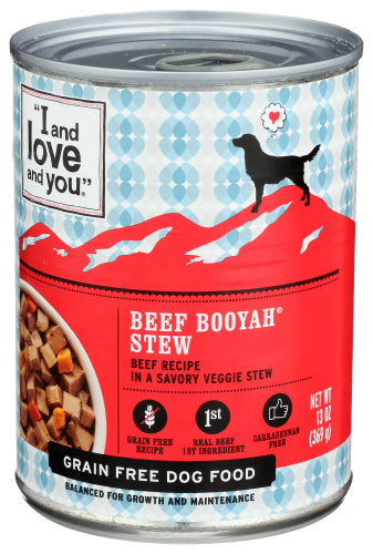 I and Love and You - Beef Booyah Stew Canned Dog Food, 13 Oz | Pack of 12