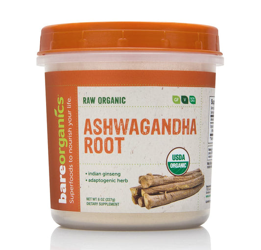 BareOrganic anics Ashwagandha Root Powder Organic , 8 oz