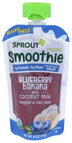 Sprout - Smoothie Blueberry Banana with Coconut, 4 oz | Pack of 12