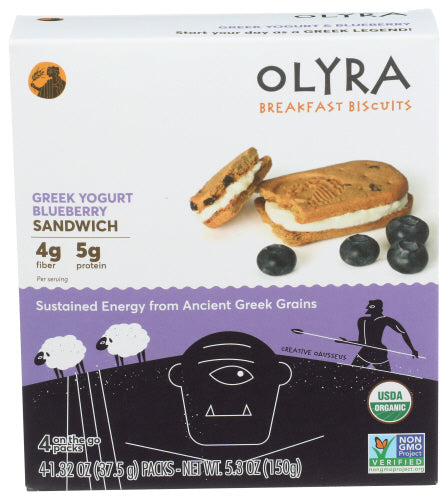 OLYRA - Sandwich Greek Yogurt Blueberry, 5.3 Oz | Pack of 6