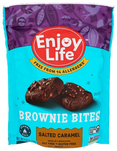 Enjoy Life Foods - Brownie Bites Salted Caramel, 4.76 Oz. | Pack of 6