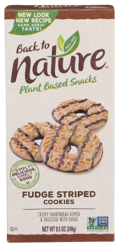Back to Nature - Cookies Fudge Striped, 8.5 Oz - Pack of 6