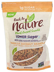 Back To Nature - Lower Sugar Vanilla Coconut Granola, 8 OZ - Pack of 6