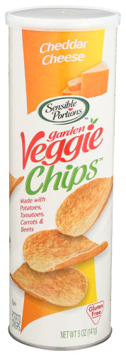 Sensible Portions - Cheddar Cheese Garden Veggie Chips, 5oz - Pack of 12