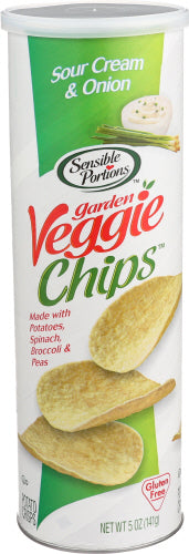 Sensible Portions - Chip Garden Veggie Sour Cream and Onion, 5oz - Pack of 12