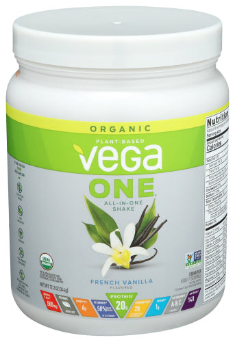 Vega - One Organic French Vanilla Protein Powder, 12.2 oz.