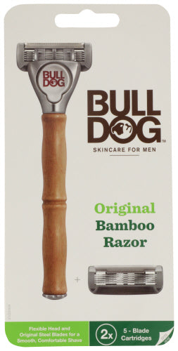 Bulldog - Original Bamboo Razor for Men,1 Handle and 2 Refills