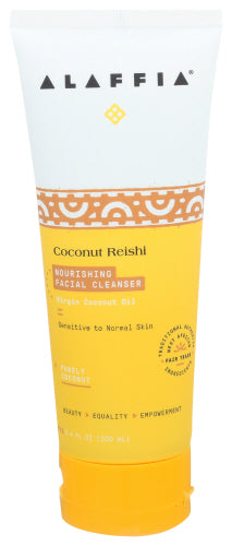 Alaffia - Coconut Reishi Nourishing Facial Cleanser Purely Coconut, 3.4 Oz