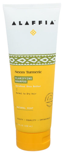 Alaffia - Neem Turmeric Shampoo Moisturizing Natural Mint, 8 Fl Oz