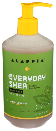 Alaffia - Everyday Shea Hand Soap Liquid Lemon Verbena, 12 Oz