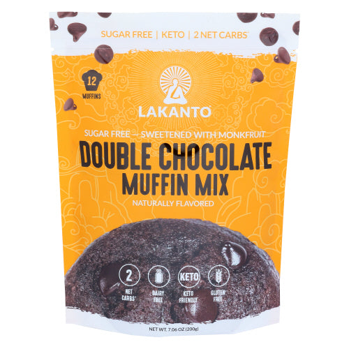 Lakanto - Double Chocolate Muffin Mix, 6.77 Oz | Pack of 8