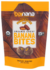 Barnana - Organic Chewy Dark Chocolate Peanut Butter Cup Banana Bites, 3.5 Oz - Pack of 12