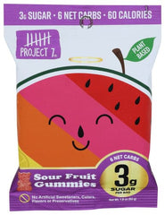 Project 7 - Low Sugar Sour Gummy Bears,1.7oz
 | Pack of 8