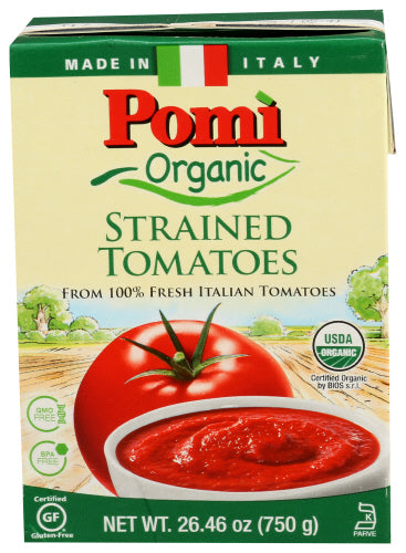 Pomi - Organic Strained Tomatoes, 26.46 Oz | Pack of 12