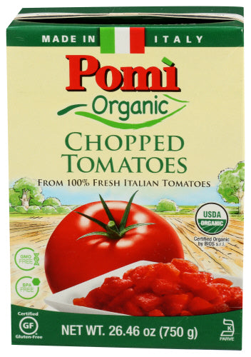 Pomi - Organic Tomatoes Chopped, 26.46 Oz | Pack of 12