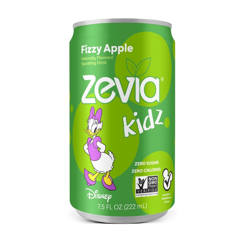 Zevia - Kidz Fizzy Apple Zero Calorie Soda - 6pk/7.5 oz Cans | Pack of 4