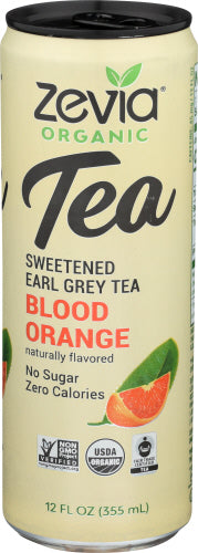 Zevia - Earl Grey Blood Orange Organic Tea, 12 Fl Oz | Pack of 12