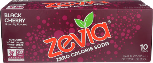 Zevia- Black Cherry Soda , 10Pk, 120 FO. | Pack of 2