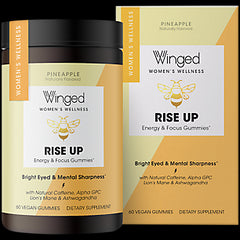 Winged - Rise up Energy & Focus Gummies with Alpha GPC Lion's Mane & Ashwagandha , 60 Count