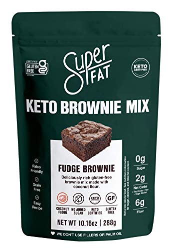 Super Fat - Low Carb Fudge Brownie Baking Mix- Keto Friendly , 10.16 Oz | Pack of 6