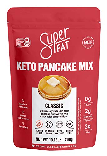 Super Fat - Keto Pancake Baking Mix -Fluffy Low Carb , 10.16 Oz | Pack of 6