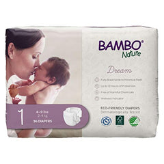 Bambo Nature - Baby Diaper Size 1 4 to 9 Lbs. ,36 Ct