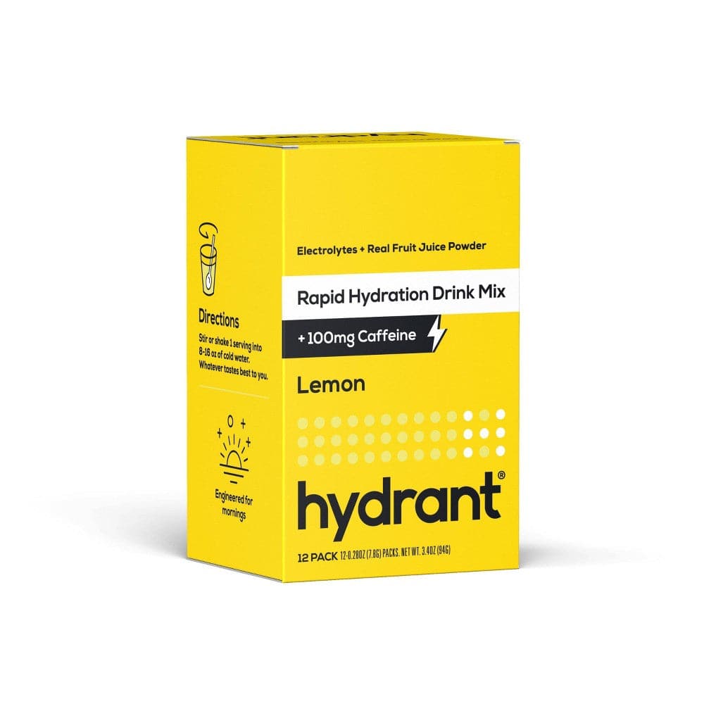 Hydrant Hydration Caf Lemon 12Pk, 3.4 oz