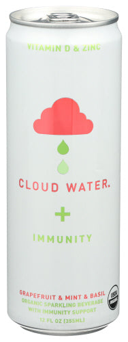 Cloud Water Immunity Grapefruit, Mint & Basil, 12 Oz | Pack of 12