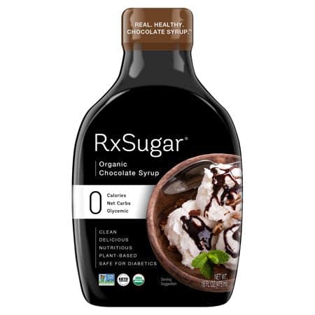 RXSugar - Organic Chocolate Syrup, 16 oz | Pack of 6