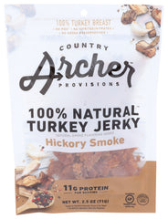 Country Archer - Provisions 100% Natural Turkey Jerky, 2.5 Oz - Pack of 12