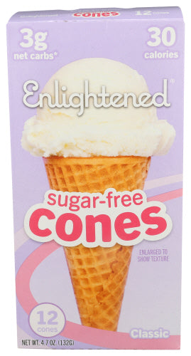 Enlightened Classic Ice Cream Cones, 12 Ea - Pack of 12