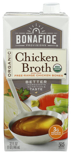 Bonafide Provisions -Broth Chicken Organic , 32 OZ | Pack of 6