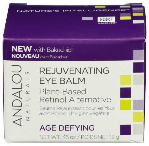 Andalou Naturals -Rejuvenating Eye Balm Plant-Based Retinol Alternative Age Defying, 0.45 Oz