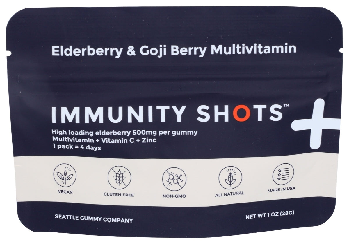 Seattle Gummy - Elderberry & Goji Multivitamin Gummy , 1 Oz | Pack of 12