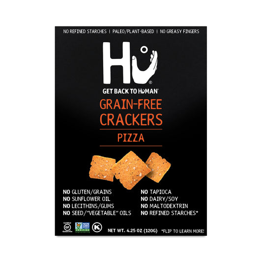 Hu - Grain-Free Crackers, Pizza 4.25 oz Box | Pack of 6