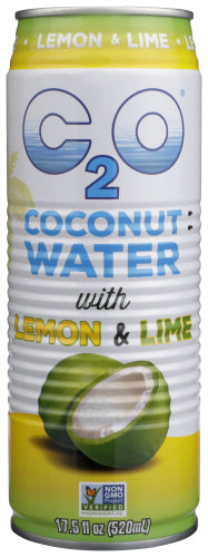 C2O - Lemon and Lime Coconut Water, 17.5 Ounce | Pack of 12