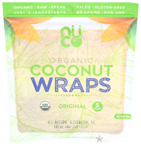 NUCO - Wrap Coconut Organic, 2.47 Oz - Pack of 12