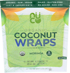 NUCO - Organic Moringa Coconut Wraps, 2.47 Oz - Pack of 12