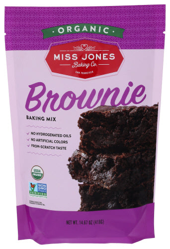 Miss Jones Baking - Organic Brownie Mix, 14.67 Oz | Pack of 6